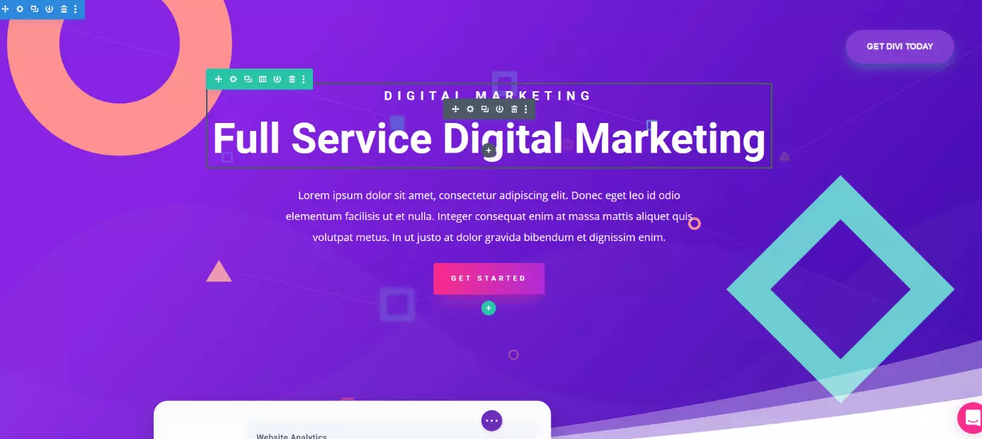 Image: WordPress template “Divi” by Elegant Themes